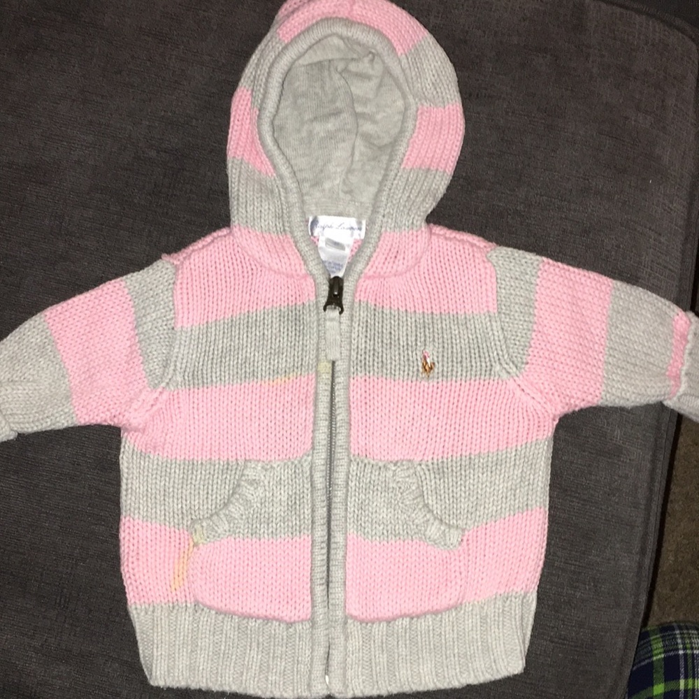 Baby girls Ralph Lauren knit hoodie